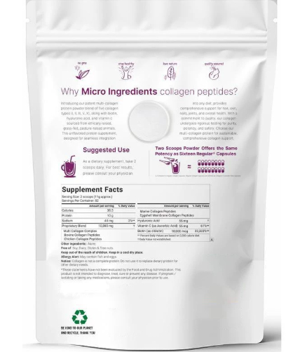 Multiple collagen peptide powders