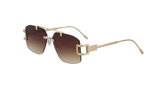 Square Rimless Punk Sunglasses Men 2025 Luxury Brand Vintage Steampunk Frameless Polygon Double Beam Sun Glasses For Male UV400