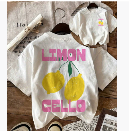 Fruit print crew neck short sleeves image