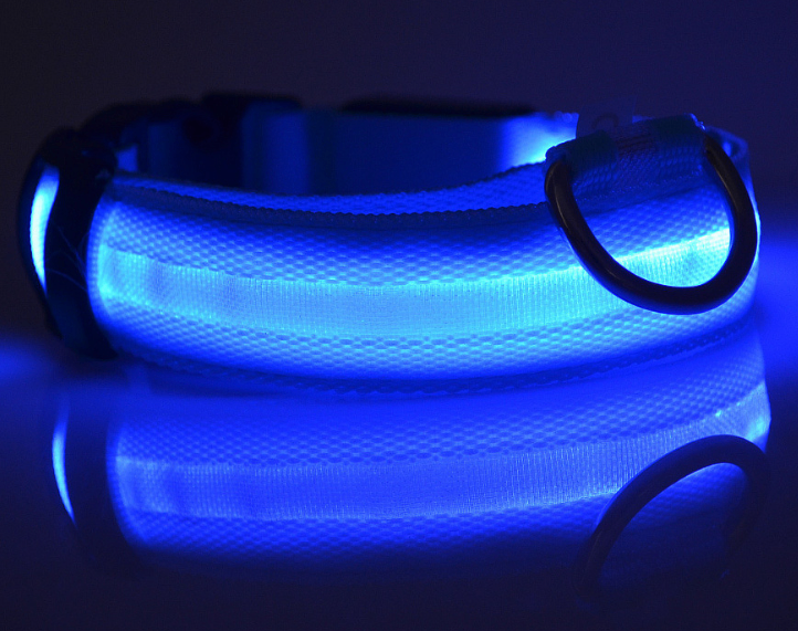 Nighttime flashing dog walking collar, pet supplies, dog necklace image