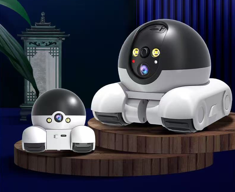 Dual-lens dual-screen mobile smart monitoring for the whole house