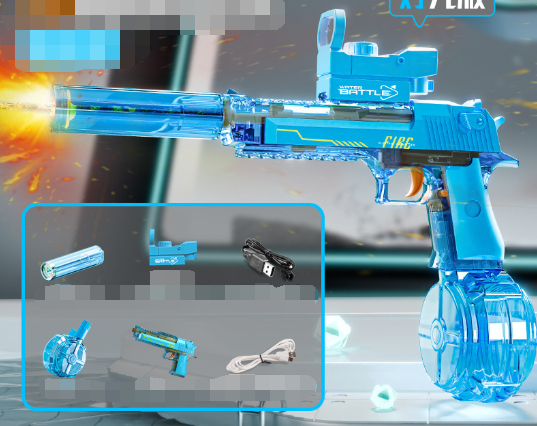 Electric water gun toy fully automatic burst water spray