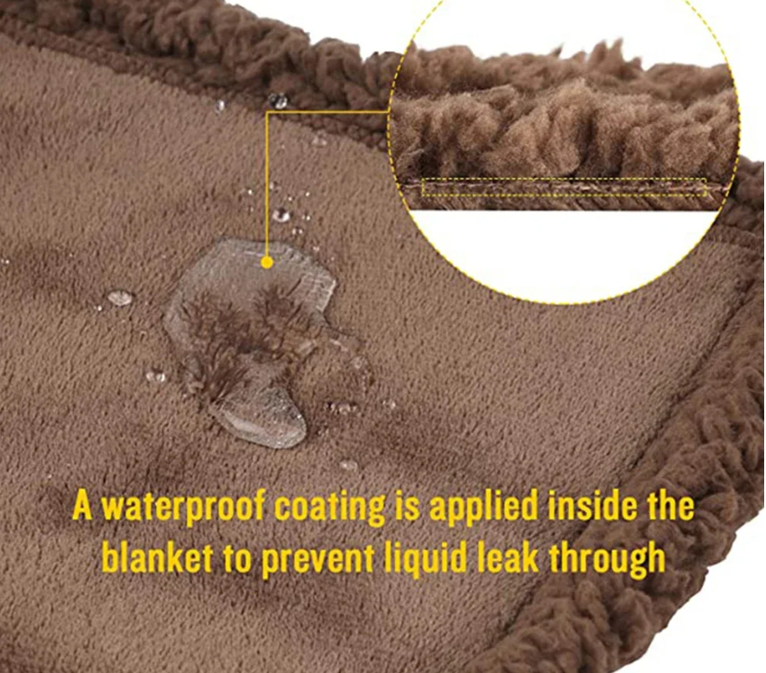 Waterproof and urine-proof pet blanket cotton flannel