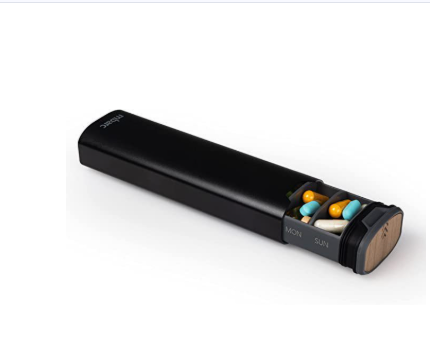 Aluminum alloy seven day medicine box travel classification large capacity portable image