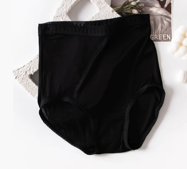 Mulberry silk high waisted plus size women's personality lace underwear