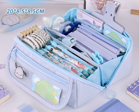 Primary school students' large capacity stationery box image