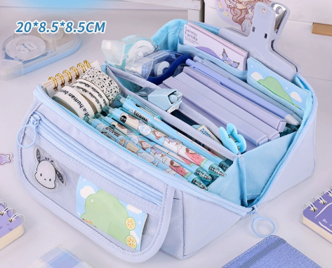 Primary school students' large capacity stationery box