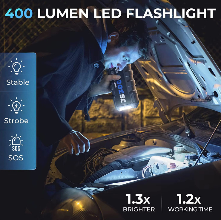 TOPDON JS3000 Car Jump Starter 3000A 24000mAh 12V Batt ery