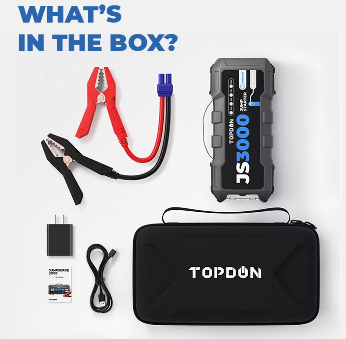 TOPDON JS3000 Car Jump Starter 3000A 24000mAh 12V Batt ery image