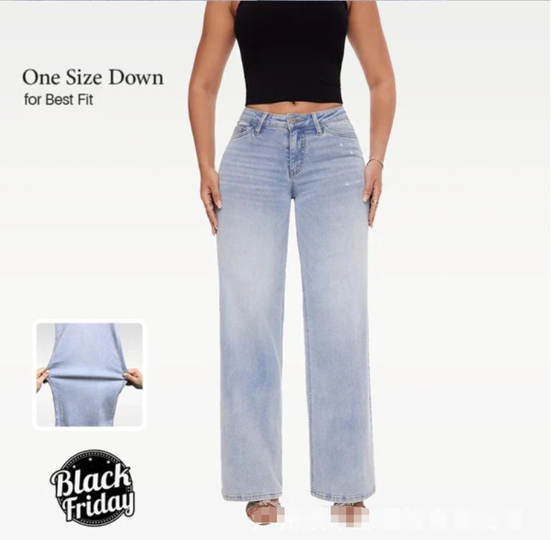 Micro pull mid waist jeans