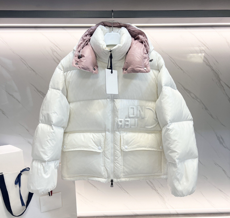 Short patent nylon down jacket