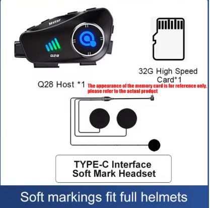 Q28 Helmet Bluetooth Headset image