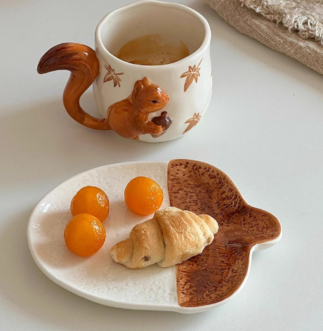Creative 3D Squirrel Ceramic Cup