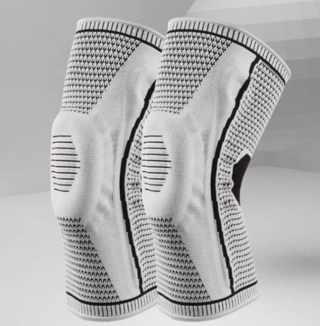 Outdoor sports pressurized silicone spring breathable fitness knee pads