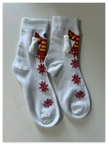 TeesNMerch Hand-in-Hand Socks - Christmas Edition