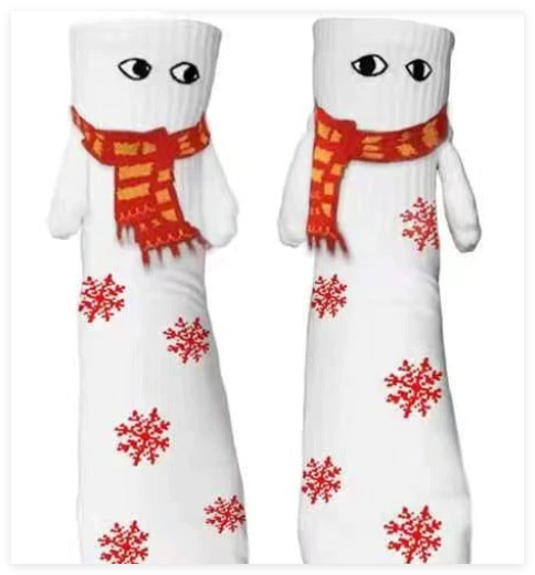 TeesNMerch Hand-in-Hand Socks - Christmas Edition