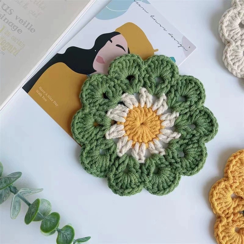Small flower coasters, placemats, crochet potholders
