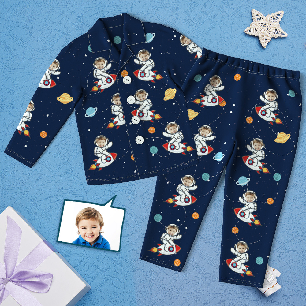 Custom spring and autumn suits for men and women, home clothes, long sleeves, long pants, pajamas image