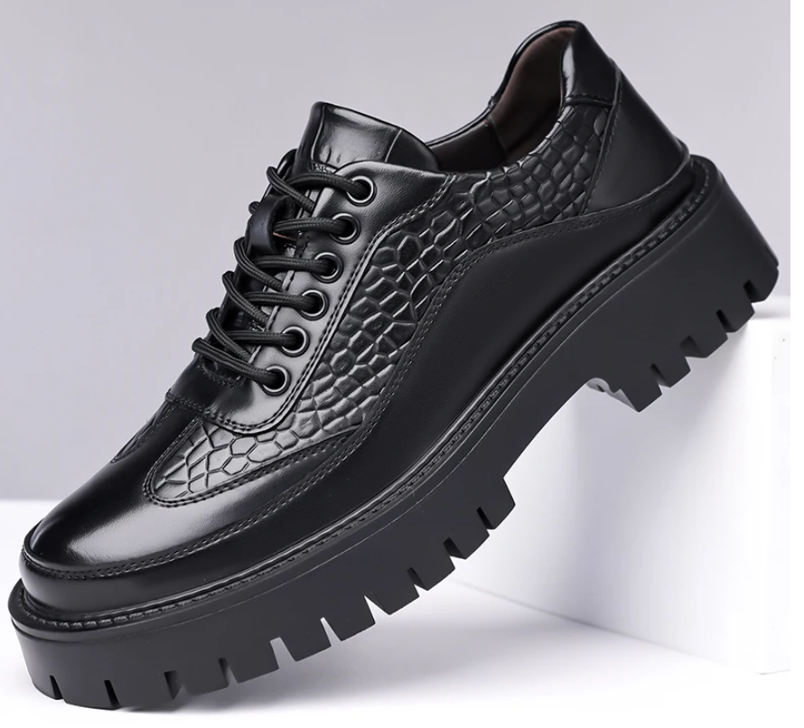 Business casual leather shoes for men image