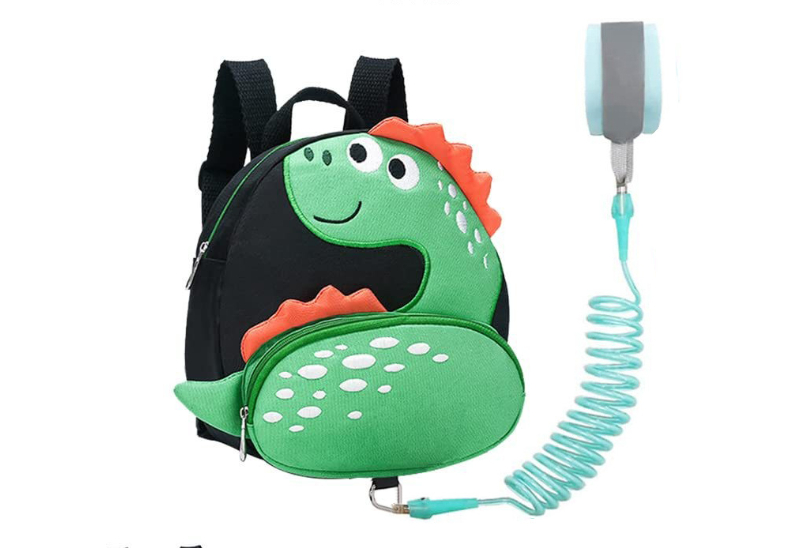 Children's anti-lost traction rope dinosaur backpack