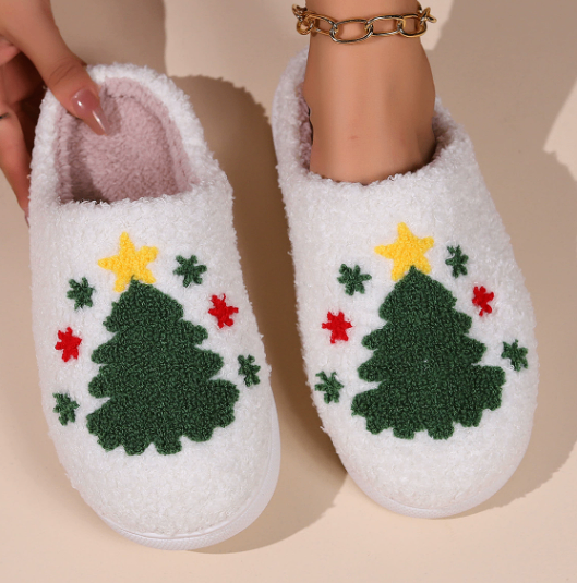 Christmas style cute cotton slippers image