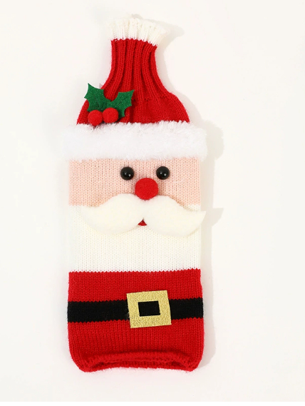 New Christmas wine bottle set, champagne red wine creative wine set, hotel dining table restaurant, holiday decoration supplies