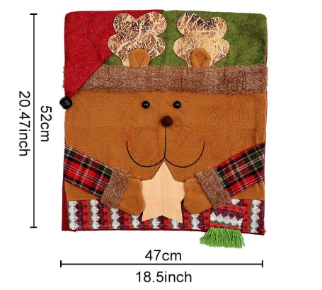 Christmas decoration with hat, chair cover, stool cover, new doll chair cover, European and American home decoration
