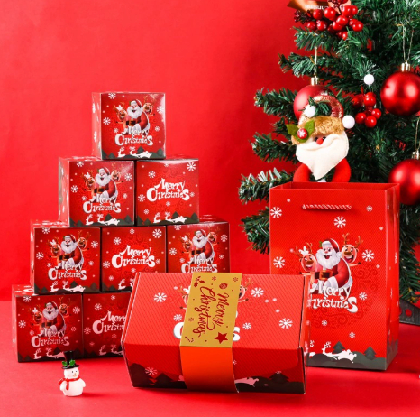 Christmas Surprise Bounce Box 2025 Creative Folding Christmas Red Envelope Bounce Box