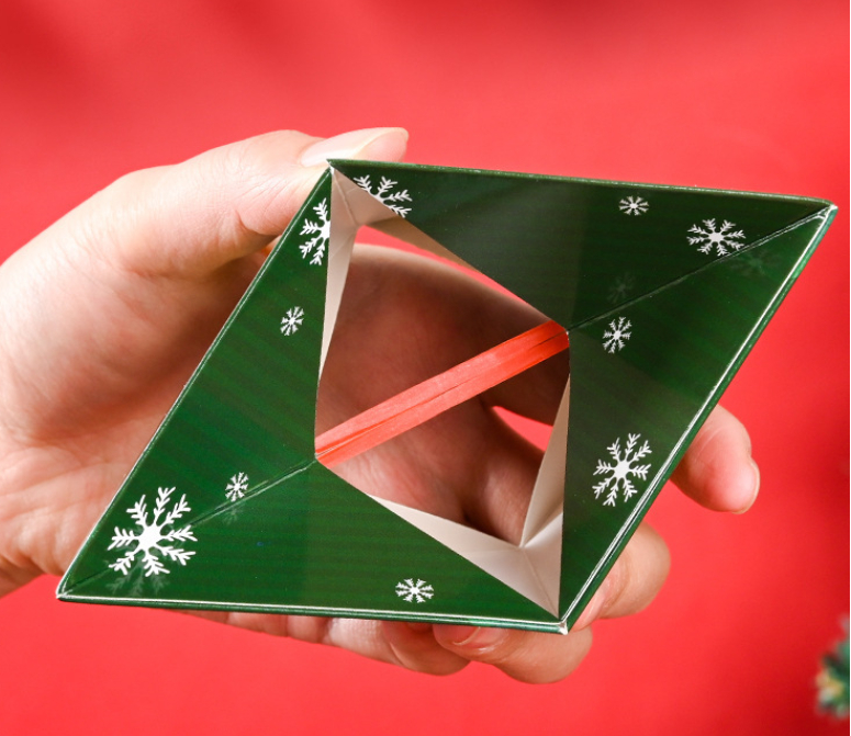 Christmas Surprise Bounce Box 2025 Creative Folding Christmas Red Envelope Bounce Box