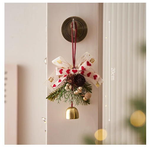 Christmas decorations, Christmas bells, flower garlands, pendants