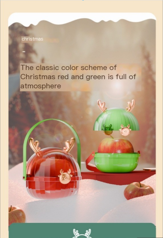 Cross border popular Christmas apple boxes, deer antlers, Christmas Eve, Christmas fruit gift boxes, Christmas gift packaging, Christmas gift boxes