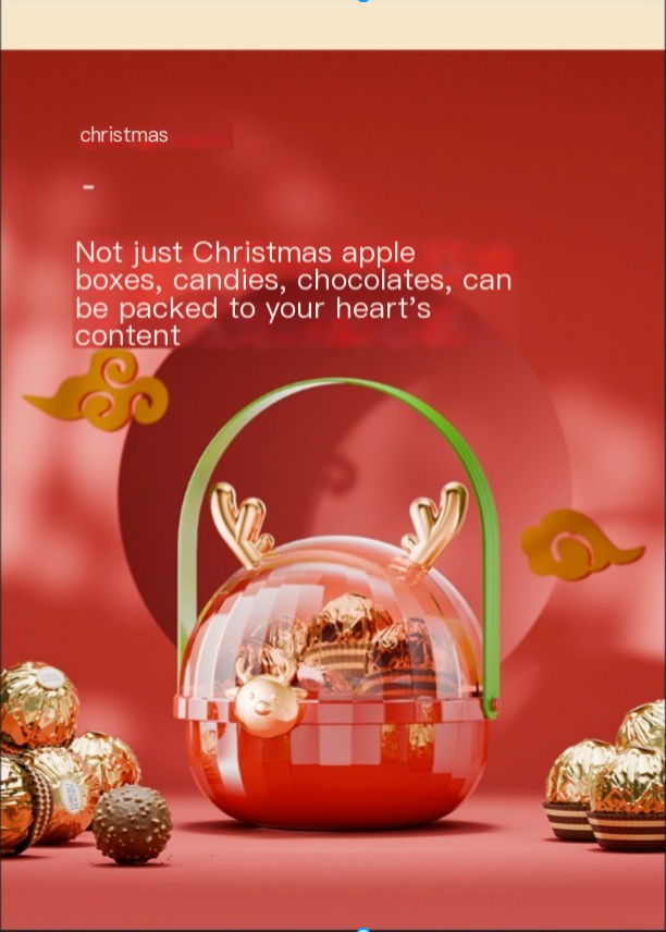 Cross border popular Christmas apple boxes, deer antlers, Christmas Eve, Christmas fruit gift boxes, Christmas gift packaging, Christmas gift boxes