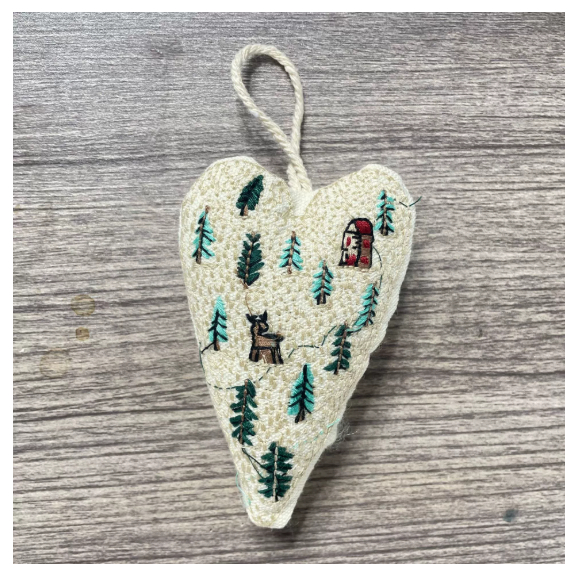 DIY Heart Shaped Hand Embroidered Christ Heart Embroidery Christmas Kit