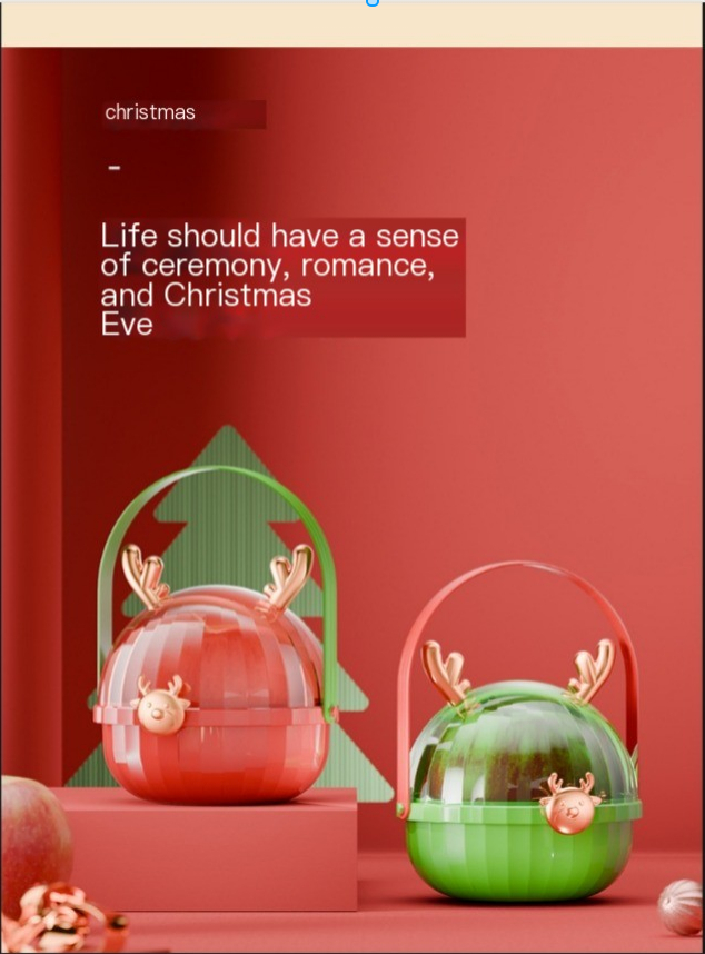 Cross border popular Christmas apple boxes, deer antlers, Christmas Eve, Christmas fruit gift boxes, Christmas gift packaging, Christmas gift boxes