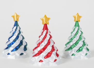 3D Printed Christmas Tree Swirl Cone Decompression Gift