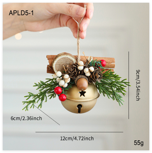 Christmas tree display window decorations and ornaments hanging on the carriages