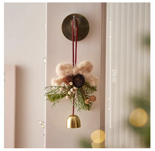 Christmas decorations, Christmas bells, flower garlands, pendants