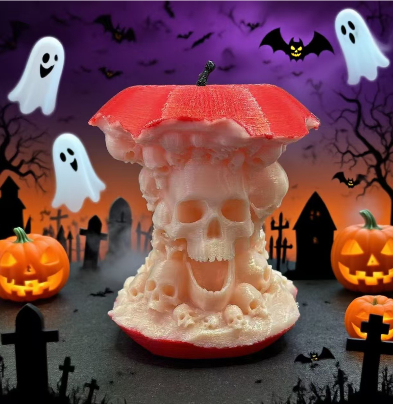 New Skeleton Apple Cross border Easter Halloween Gift Colored Skeleton 3D Printed Artifact Ornament