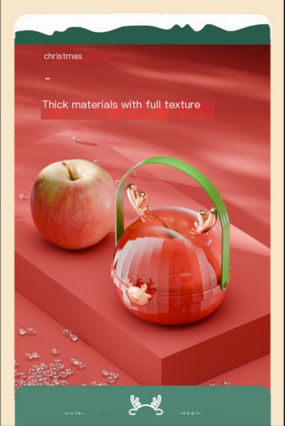 Cross border popular Christmas apple boxes, deer antlers, Christmas Eve, Christmas fruit gift boxes, Christmas gift packaging, Christmas gift boxes