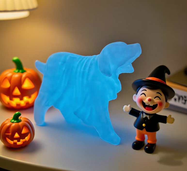 Halloween Decoration Home Garden Design Glowing Ghost Dog Ornament