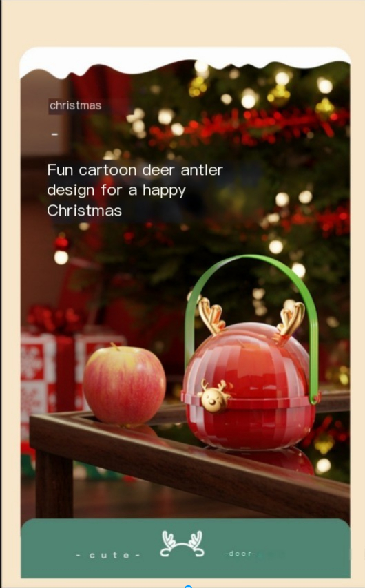 Cross border popular Christmas apple boxes, deer antlers, Christmas Eve, Christmas fruit gift boxes, Christmas gift packaging, Christmas gift boxes