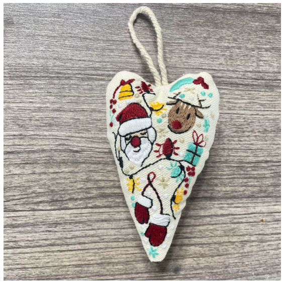 DIY Heart Shaped Hand Embroidered Christ Heart Embroidery Christmas Kit