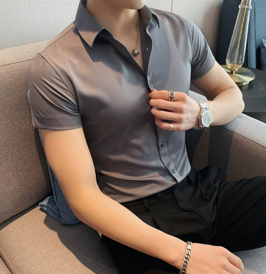 Men's Polyester Casual Shirt