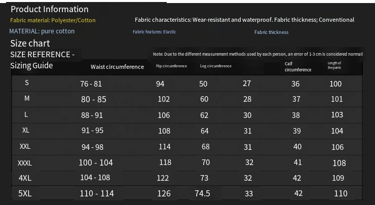 Men's multi-pocket work pants