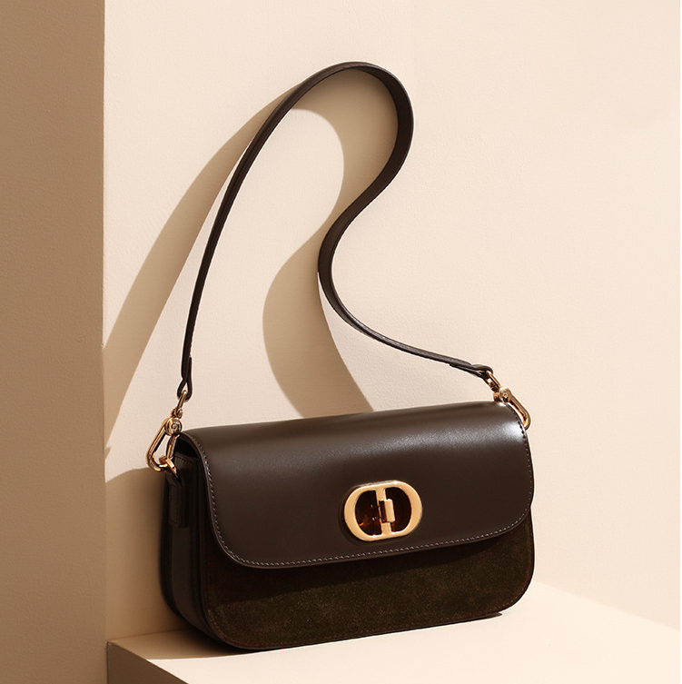 Niche Retro High-Gloss Matte Leather Women's Handbag