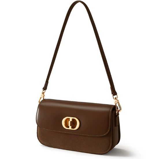 Niche Retro High-Gloss Matte Leather Women's Handbag image