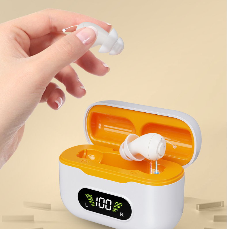 Hearing aid sound amplifier portable power bank