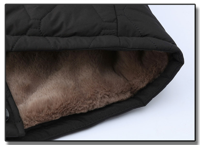 Men's autumn and winter cotton-padded coat with stand-up collar and fleece lining