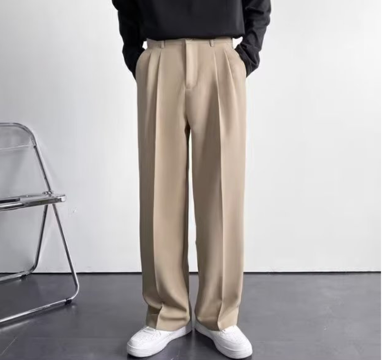 Privathinker – pantalon Baggy décontracté à jambes larges pour homme, vêtement de marque à la mode de Style coréen, blanc uni, nouvelle collection 2023