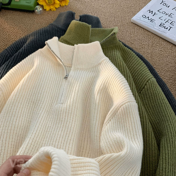 Men's half-zip turtleneck sweater image